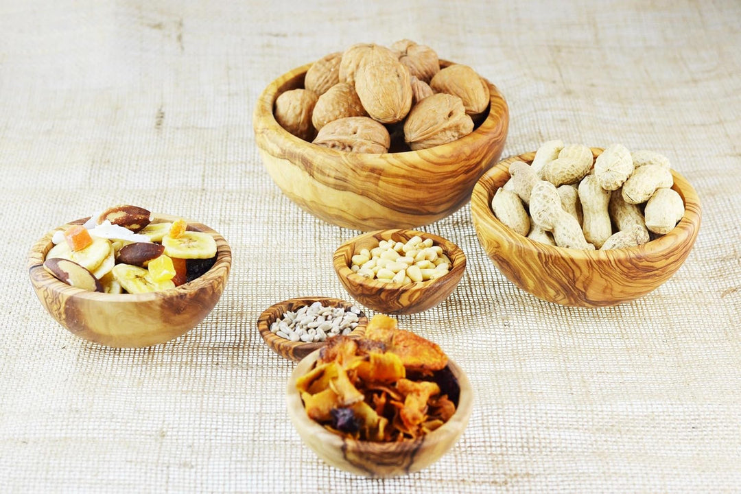 Olive Holz Nistkasten Schalen-Set, 6 Stück, Korn/Natur