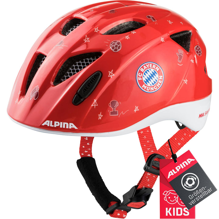 ALPINA XIMO - Leichter, Sicherer & Bruchfester Fahrradhelm Mit Optionalen LED-Licht Für Kinder FCB g