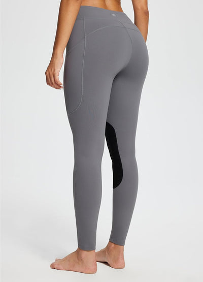 BALEAF Damen Reithose Winter Reitleggings Kniebesatz wasserabwiesend Thermoleggings gefüttert mit Ha