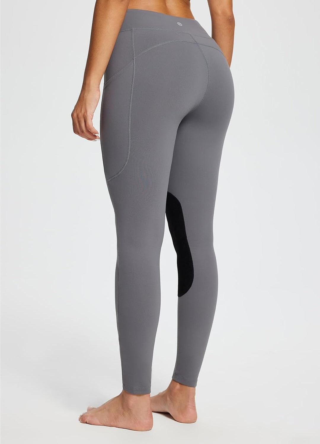 baleaf Damen Reithose Winter Reitleggings Kniebesatz wasserabwiesend Thermoleggings gefüttert mit Ha
