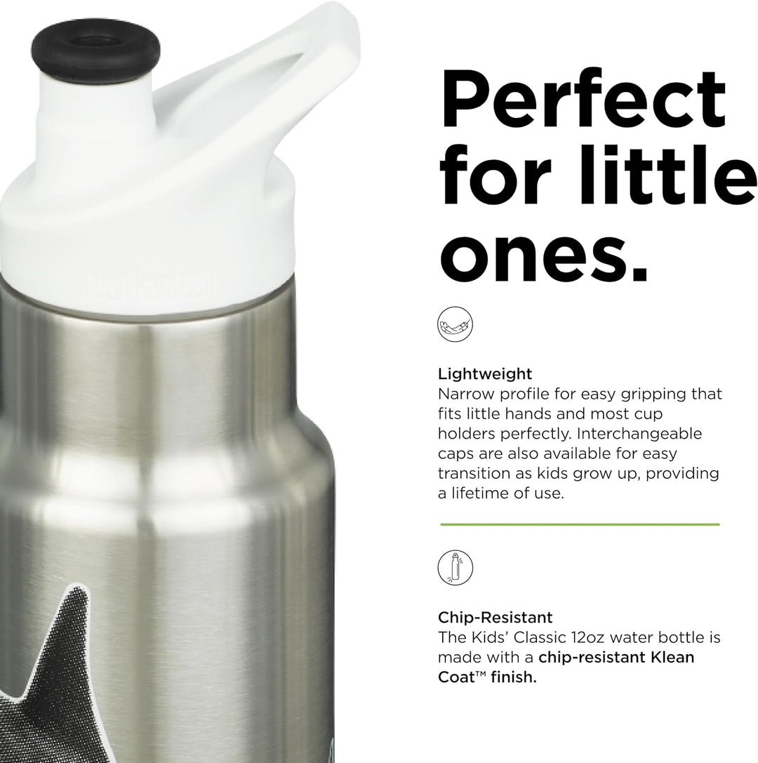 Klean Kanteen Unisex – Erwachsene Classic Sport Flasche Einheitsgrösse Single Mr. Shark, Einheitsgrö