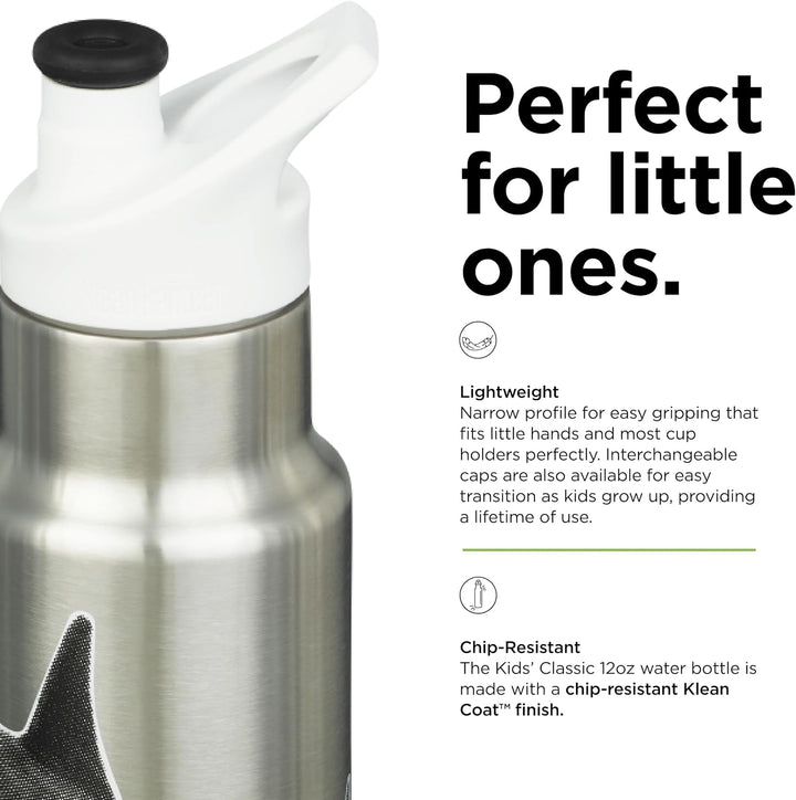 Klean Kanteen Unisex – Erwachsene Classic Sport Flasche Einheitsgrösse Single Mr. Shark, Einheitsgrö