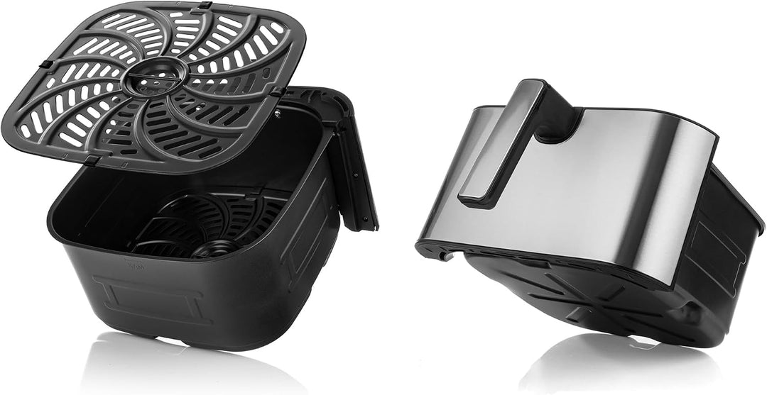 Lehmann Friteuse Heissluft XXL 1800 W, Heissluftfritteuse 8L mit bis zu 10 Programmen, Air Fryer mit
