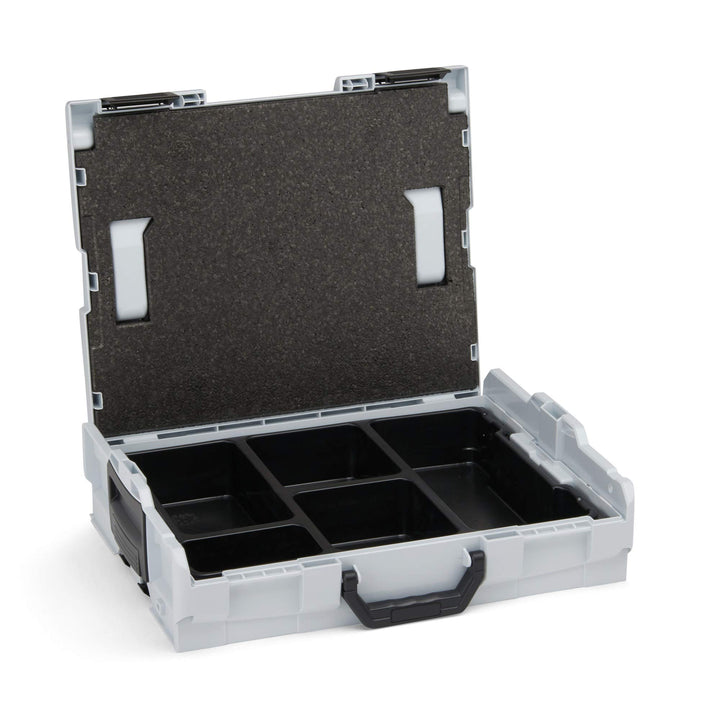 Sortimentsbox klein leer | L-BOXX 102 (grau) mit 5-fach Einlage | Profi Werkzeugkoffer leer inkl. So