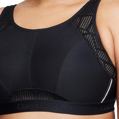 Glamorise Damen Sports Bra 95F Schwarz, 95F Schwarz