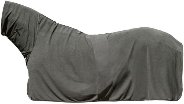 HKM 44209171.0018 Abschwitzdecke Mr. Feel Warm mit Halsteil, schwarz/Silber 115, 115