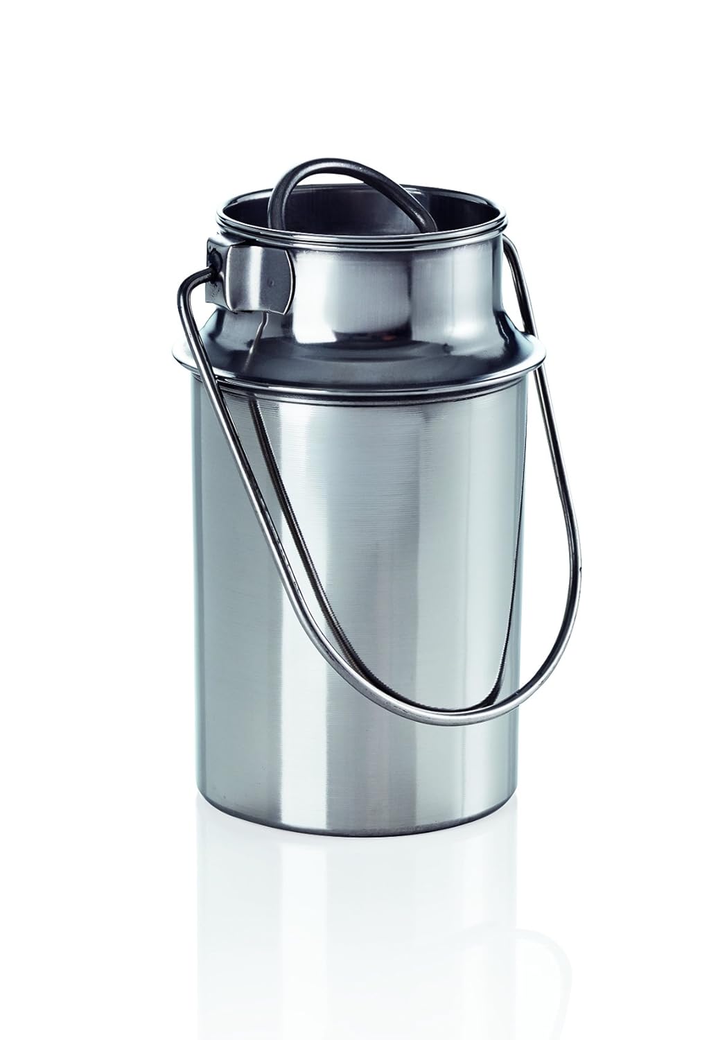 WAS 1012 100 Chromnickelstahl Transportkanne mit Tragebügel und Steckdeckel, 1.0 L, 8.0cm Oben Durch