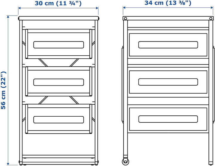 IKEA Schubladenschrank Lennart weiss