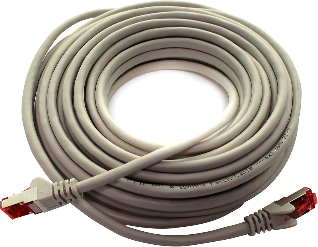 1aTTack.de 5x 7,5m - Cat 6 Netzwerk-Kabel Patch-Kabel Cat6 RJ45 SFTP - grau 7,5m grau - 5 Stück, 7,5