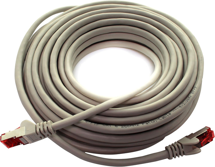 Netzwerkkabel Cat.6 7,5m grau - 10 x Ethernetkabel Lankabel Cat6 Lan Netzwerk Kabel Sftp Pimf Patchk