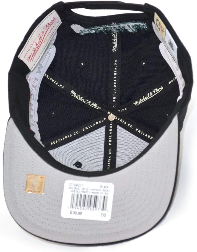 Mitchell & Ness Wool Solid Snapback Milwaukee Bucks Black