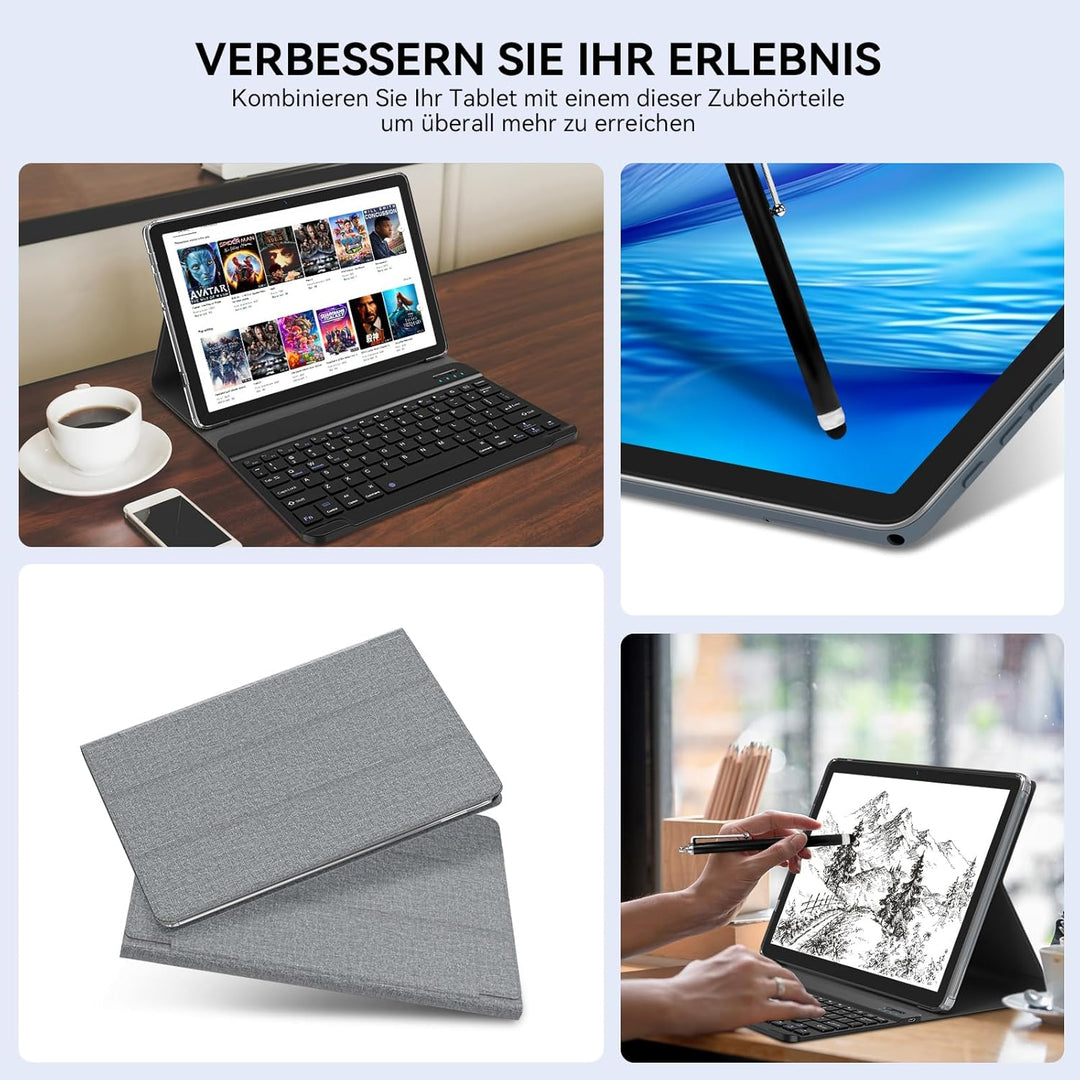 2024 Neueste Android Tablet | 5G+2.4G WLAN Tablet Pc | Octa-Core 128GB ROM(TF 1TB) | 10,1" Touch Dis