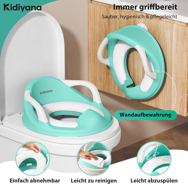 Toilettenaufsatz für Kinder, Kinder Toilettensitz mit weichem, abnehmbarem Sitzpolster, rutschfester