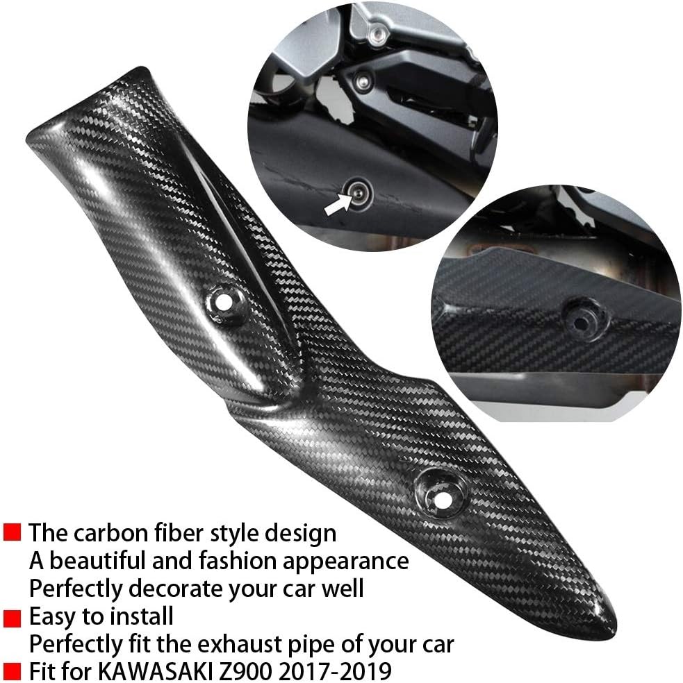 DEWIN Z900 Carbon Auspuffblende, Motorrad Hitzeschild Motorrad Auspuffanlage Carbon Hitzeschild Scha