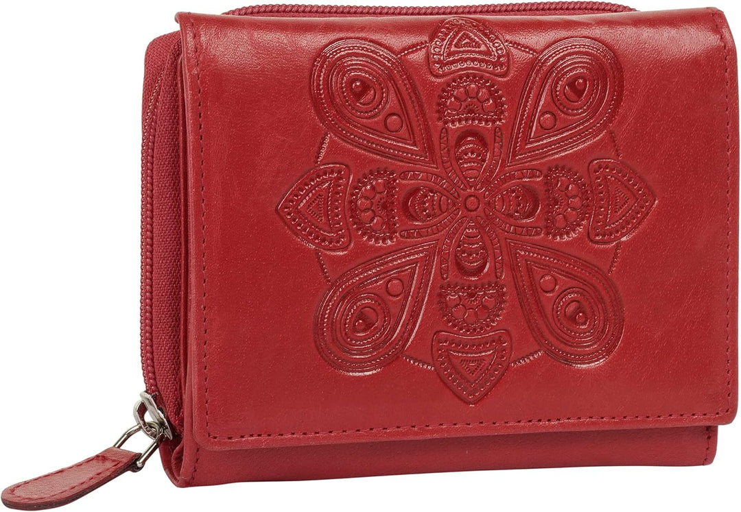 bruno banani Geldbörse Mandala Echt Leder rot Damen - 021644, Rot