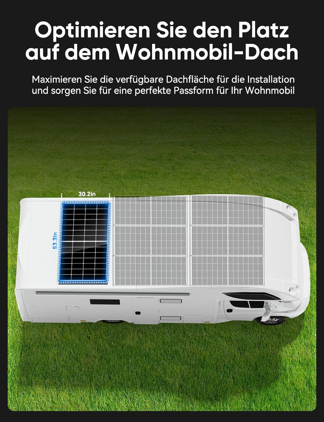 300W Solarpanel 12V Monokristallines Solarmodul, PV-Modul 25.4% Hoch-Effizienz solar panel für Wohnw
