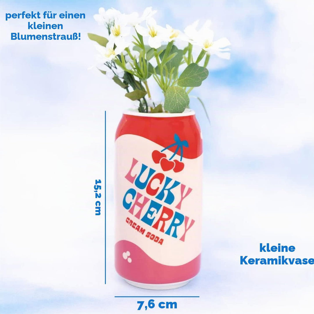 ban.do Kleine dekorative Vase, Bunte Keramikvase, Regaldekoration für Zuhause oder Büro, Vintage-ins