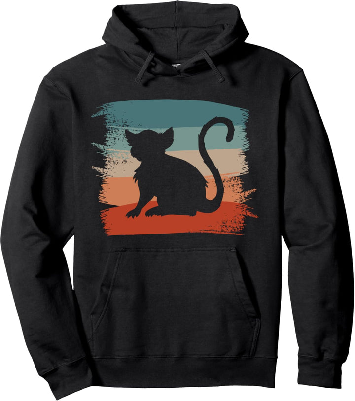 Retro Vintage Lemur Lemuren Pullover Hoodie