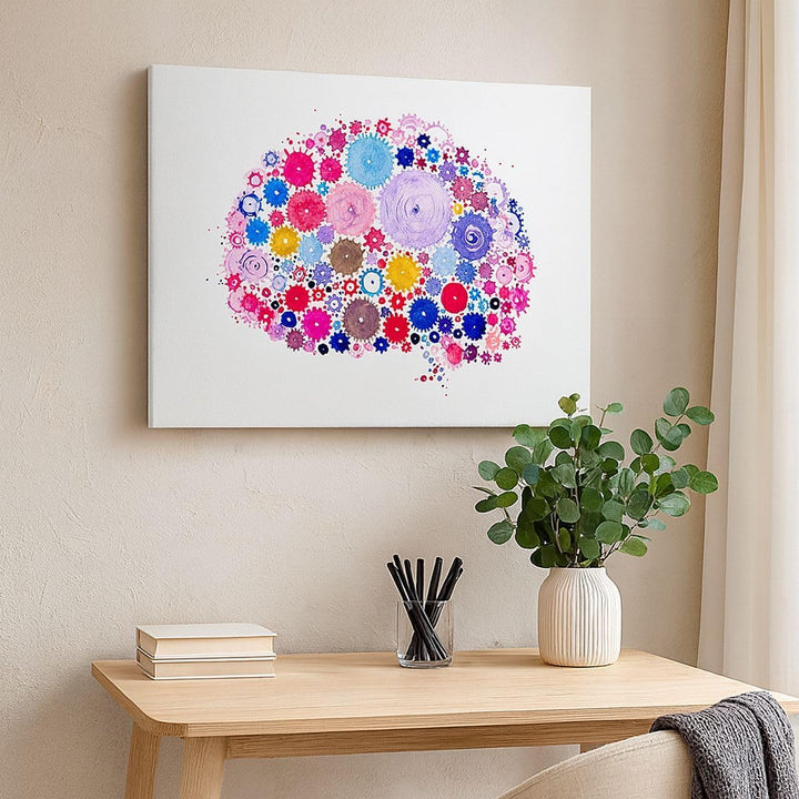 Bilder auf Leinwand 100x70cm Leinwandbild Gehirn Innovation Inspiration Gross Wanddeko Bild Schlafzi