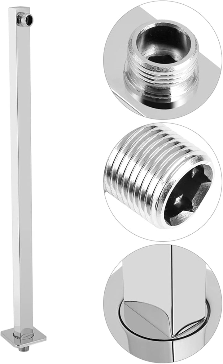Garosa Brausearm Brausehalter 60cm Edelstahl Universal Duscharm Wandmontage für Kopfbrause Regendusc