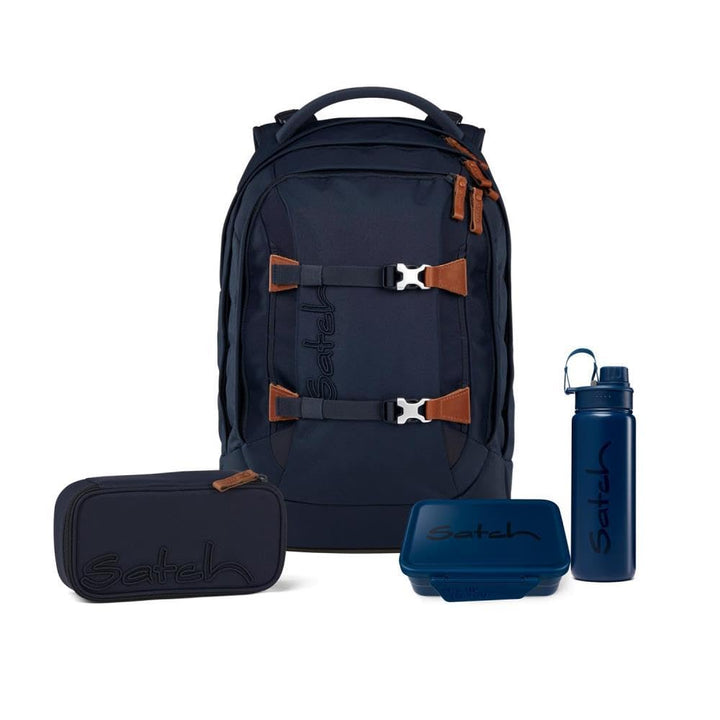 Satch Pack Skandi Edition Schulrucksack 4tlg. inkl. Lunchset (Nordic Blue Skandi), Nordic Blue Skand
