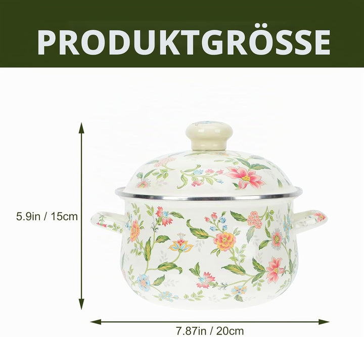DOITOOL Keramik Suppentopf Topf Keramik 1 Stücke Emaille Suppen Verdickte Hitzebest?ndige Chinesisch