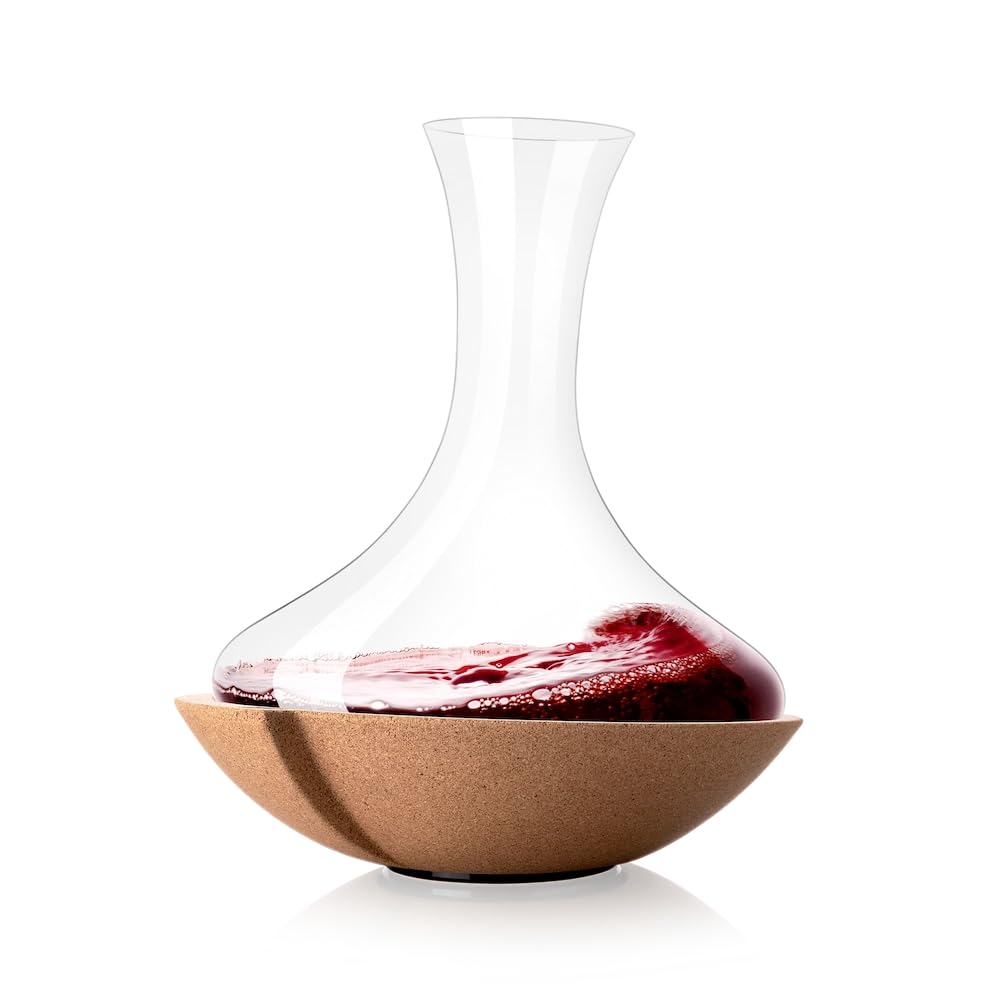 Vacu Vin Swirling Carafe | Crystal Glass Wine Decanter