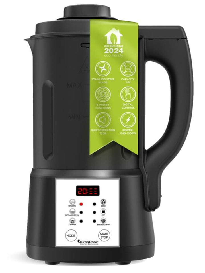 TurboTronic Suppenkocher Suppenbereiter 1,6L, 1000 W, 6 Programme, Suppenautomat, Multikocher, Smoot