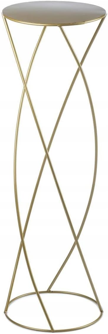 HowHomely Gold Blumenständer Metall 70 cm Hoch - Solider und Robuster Blumenhocker mit Eleganter Des