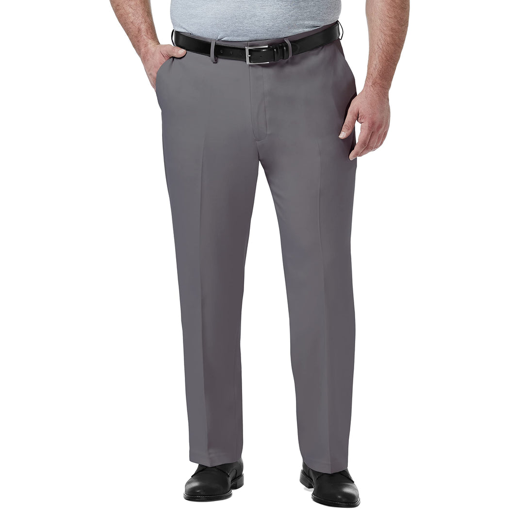 Haggar Herren Premium Comfort Classic Fit Bundfalte Erweiterbare Taillenhose Klassische Hose 40W / 2