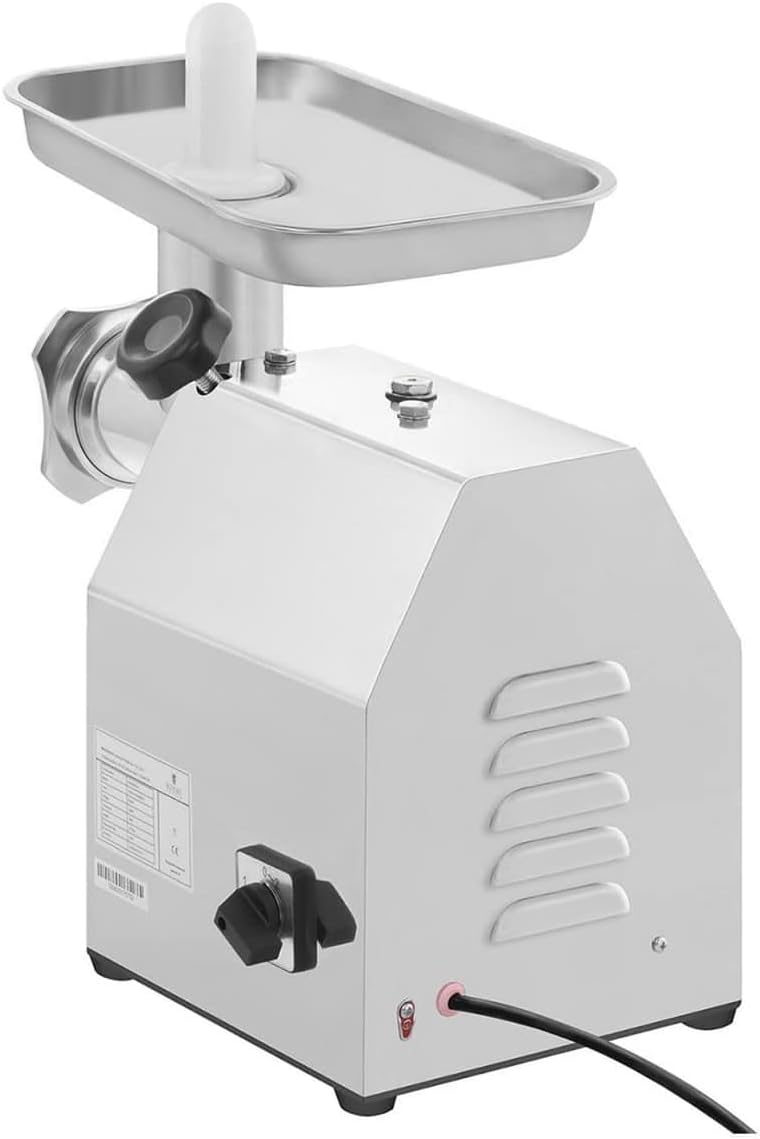 Royal Catering RCFW 140-850ECO Fleischwolf Elektrisch Edelstahl Fleischmaschine (140 kg/h, 850 W, Re