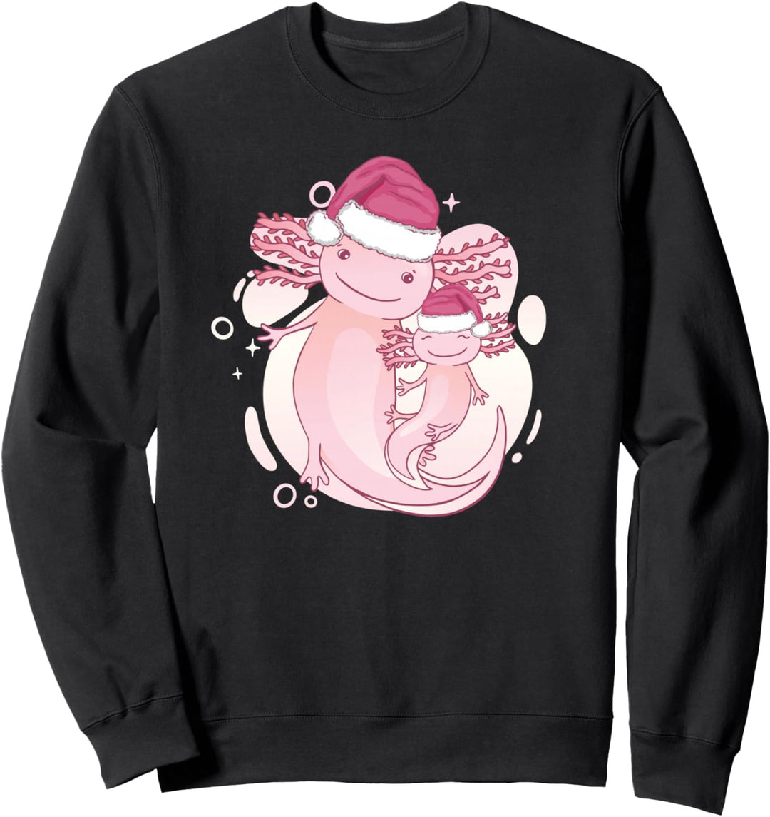 ALL I WANT FOR CHRISTMAS IS AN AXOLOTL Santa Hat Meme Sweatshirt