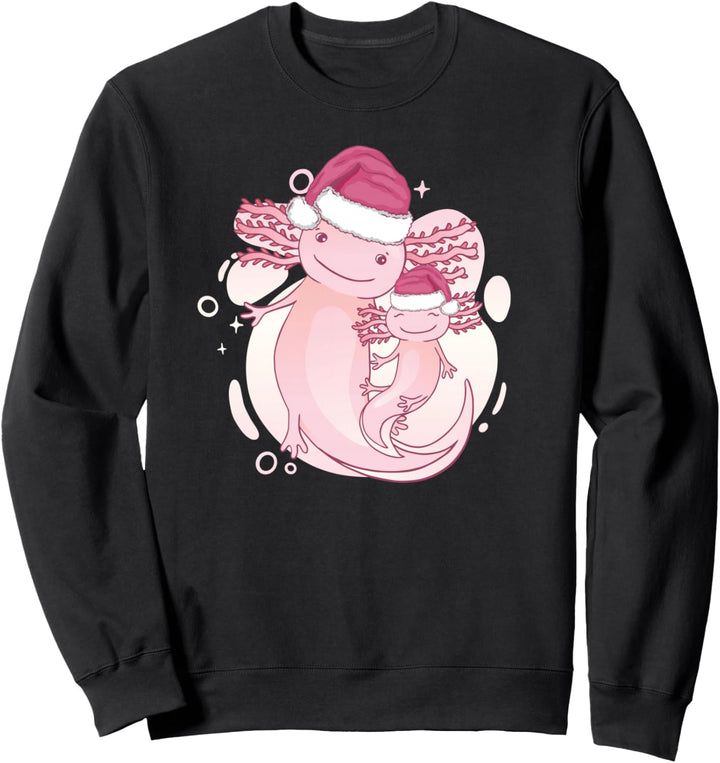 ALL I WANT FOR CHRISTMAS IS AN AXOLOTL Santa Hat Meme Sweatshirt