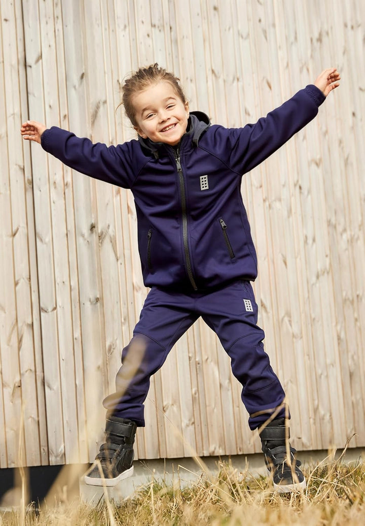 LEGO® Softshelljacke für Jungen und Mädchen - Winddichte und wasserabweisende Übergangsjacke mit abn