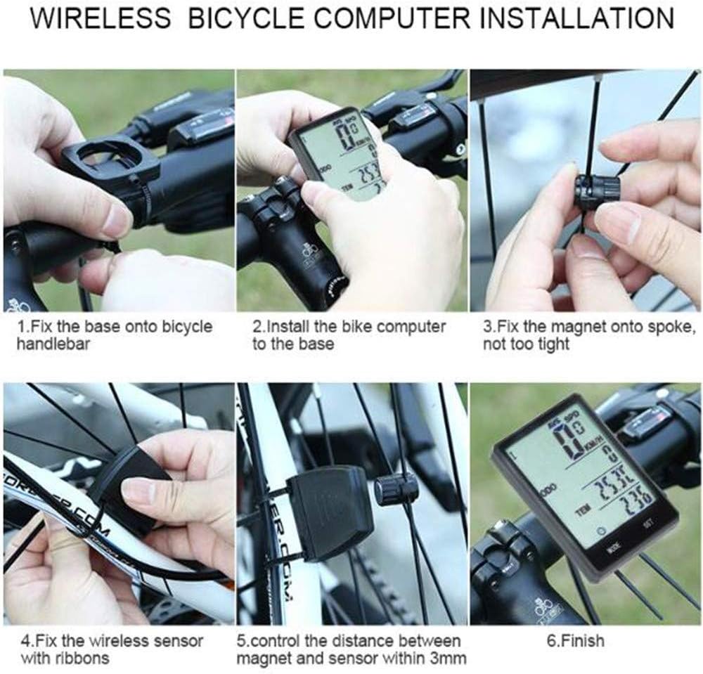 Fahrradtacho, LCD-Display, kabellos, Fahrradcomputer, Kilometerzähler, wasserdicht, Schrittzähler, G