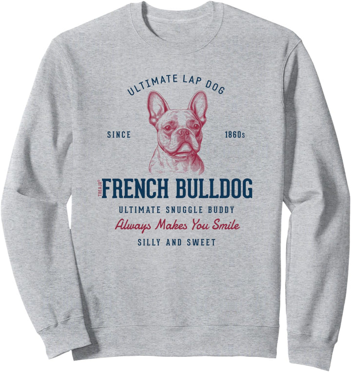 Retro-Stil Vintage Französische Bulldogge Sweatshirt