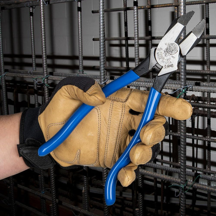 Ironworker Tool Heavy Duty Cutting Pliers, 9-Inch Plier for Rebar Work is Spring Loaded Klein Tools
