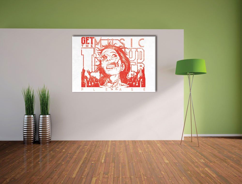 Get the music louder Light Format: 100x70auf Leinwand, XXL riesige Bilder fertig gerahmt mit Keilrah