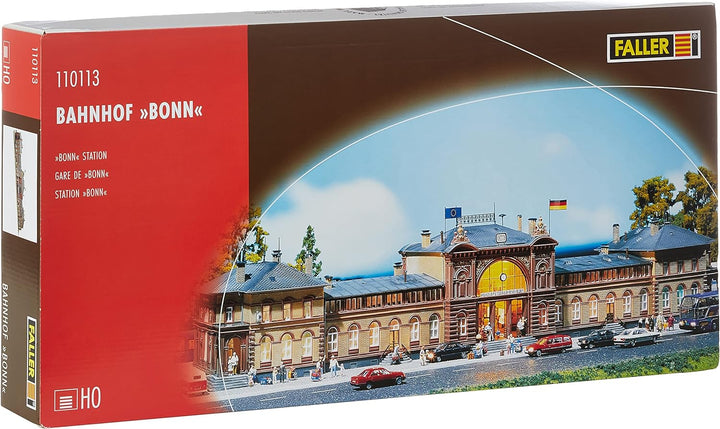 FALLER Bahnhof Bonn Modellbausatz mit 627 Einzelteilen 700 x 160 x 130 mm I Modelleisenbahn Zubehör