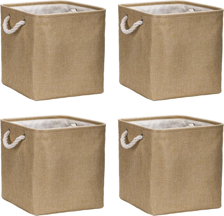 Aufbewahrungsbox Faltbox (4 Pack) 30x30x30 cm Stoff Korb Grosser Aufbewahrungskorb Korb Aufbewahrung