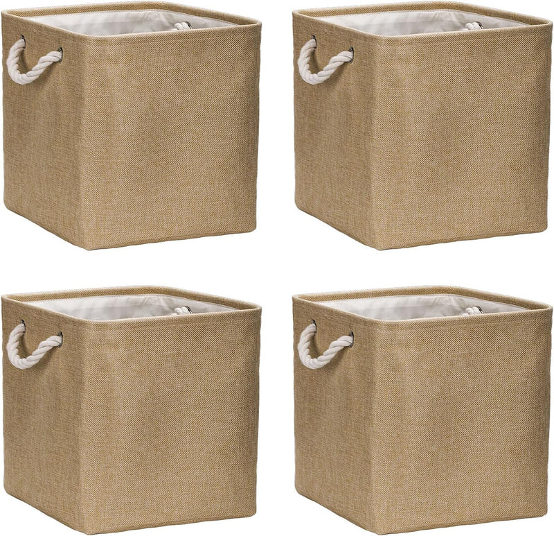 Aufbewahrungsbox Faltbox (4 Pack) 30x30x30 cm Stoff Korb Grosser Aufbewahrungskorb Korb Aufbewahrung