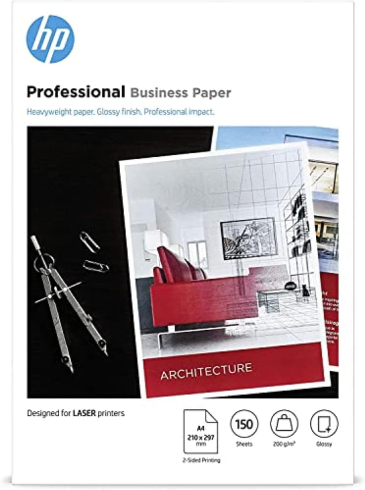 HP Professional Business Laser-Papier (A4, 150 Blatt, glänzend, 200 g/m²) glänzend A4 200g/m, glänze