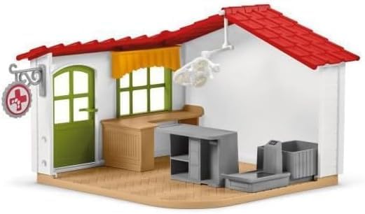 schleich 42502 Tierarzt-Praxis mit Haustieren, für Kinder ab 3+ Jahren, FARM WORLD - Spielset neue V