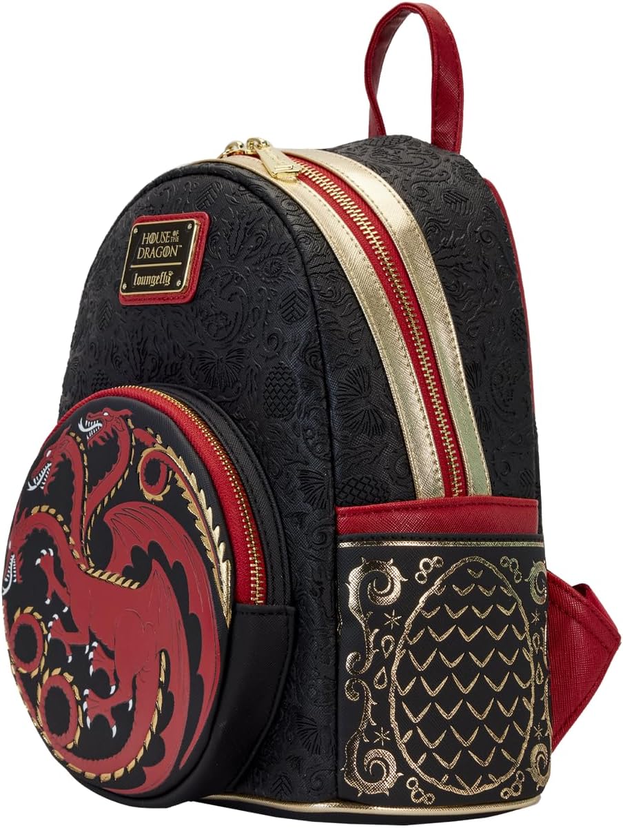 Loungefly House of the Dragon All Over Print House Targaryen Sigil Double Strap Shoulder Bag, Mehrfa