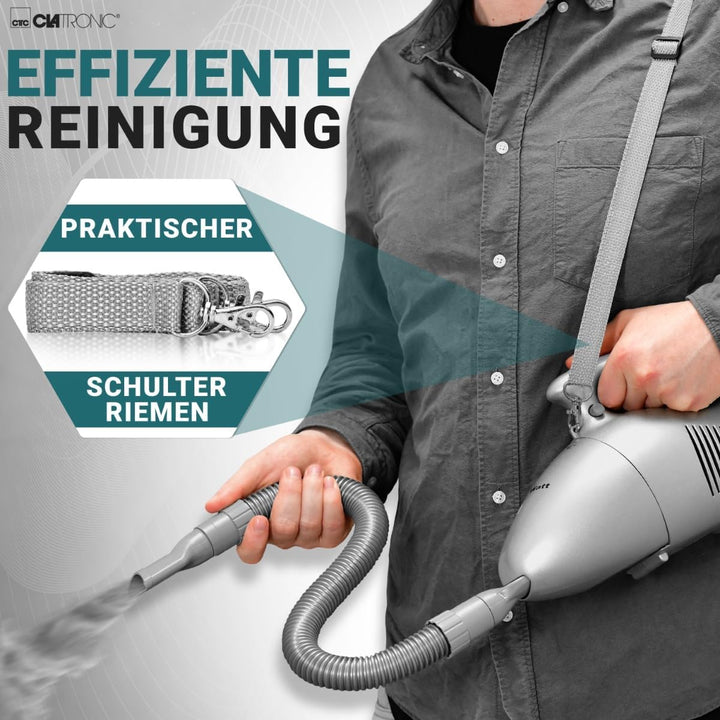 Clatronic® Handstaubsauger mit 700 Watt & geringem Gewicht | Staubsauger zum Absaugen von Polstern,