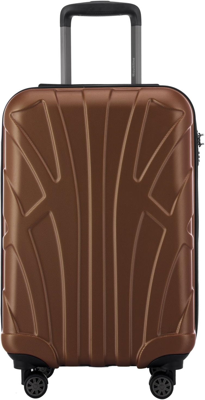 suitline - Handgepäck Hartschalen-Koffer Koffer Trolley Rollkoffer Reisekoffer, TSA, 55 cm, ca. 34 L