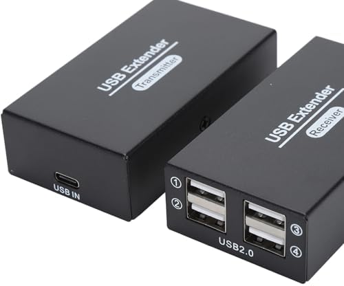 USB 2.0 Extender Bis zu 120 M über Cat5e/6/7, 4 USB 2.0 Ports, USB Over Ethernet Extender RJ45, für,