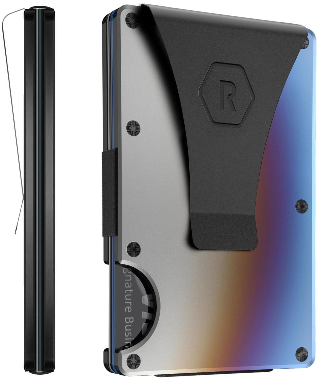 The Ridge Minimalist Slim Wallet for Men – Kreditkartenetui mit RFID-Blockierung auf der Vordertasch