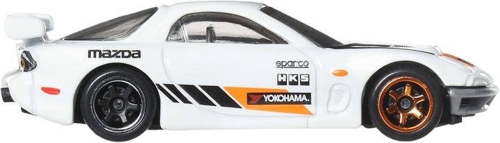 Hot Wheels Die-Cast-Spielzeugautos im Massstab 1:64, Set mit 6 japanischen Fahrzeugen mit hochwertig