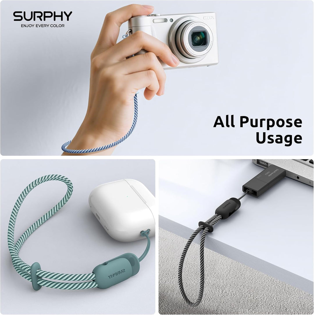 SURPHY 3 Stück Handschlaufe Handy Verstellbares mit Patch, Handykette Kurz Universal Handyband Schlü
